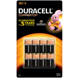 Duracell Alkaline 9V Battery 8 Pack